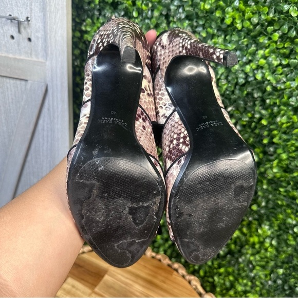 Zara lace up snake skin heels euc - Picture 11 of 11